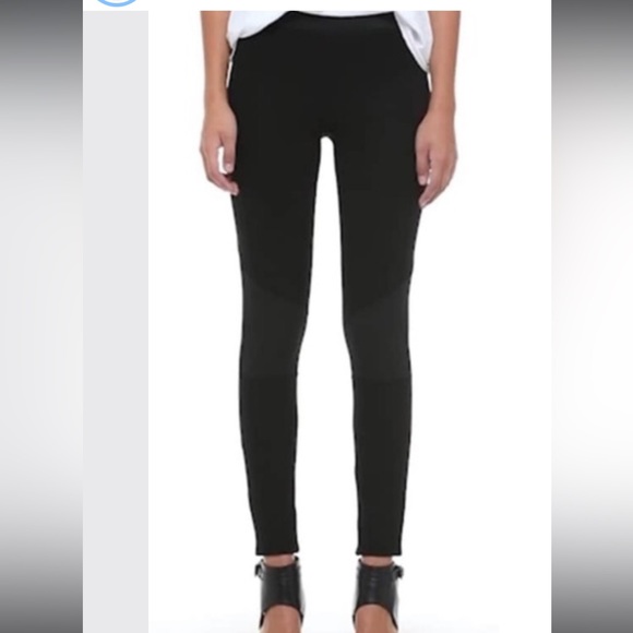 Women’s TOPSHOP Black Biker Knee Ponte Leggings! - Picture 2 of 8